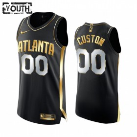 Dres Atlanta Hawks Prilagođeni 2020-21 Crna Golden Edition Swingman - Dječji